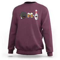 Funny Bowling And Beer Lover Gift Sweatshirt - Wonder Print Shop