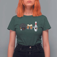 Funny Bowling And Beer Lover Gift T Shirt For Women - Wonder Print Shop