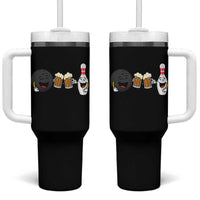 Funny Bowling And Beer Lover Gift Tumbler With Handle - Wonder Print Shop
