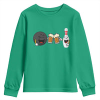 Funny Bowling And Beer Lover Gift Youth Sweatshirt - Wonder Print Shop