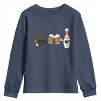 Funny Bowling And Beer Lover Gift Youth Sweatshirt - Wonder Print Shop
