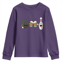 Funny Bowling And Beer Lover Gift Youth Sweatshirt - Wonder Print Shop