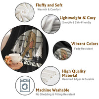 Funny Bigfoot Bowling Throw Blanket Gift For Bowler - Wonder Print Shop