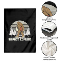 Funny Bigfoot Bowling Garden Flag Gift For Bowler - Wonder Print Shop