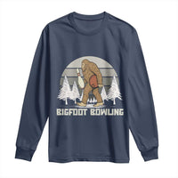 Funny Bigfoot Bowling Long Sleeve Shirt Gift For Bowler - Wonder Print Shop