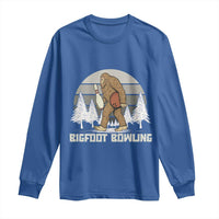 Funny Bigfoot Bowling Long Sleeve Shirt Gift For Bowler - Wonder Print Shop