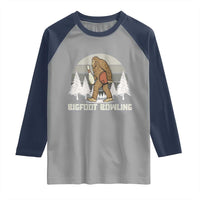 Funny Bigfoot Bowling Raglan Shirt Gift For Bowler - Wonder Print Shop