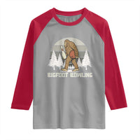 Funny Bigfoot Bowling Raglan Shirt Gift For Bowler - Wonder Print Shop