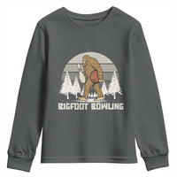 Funny Bigfoot Bowling Youth Sweatshirt Gift For Bowler - Wonder Print Shop