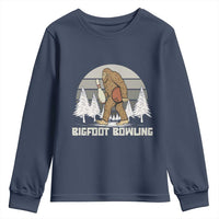 Funny Bigfoot Bowling Youth Sweatshirt Gift For Bowler - Wonder Print Shop
