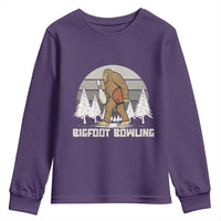 Funny Bigfoot Bowling Youth Sweatshirt Gift For Bowler - Wonder Print Shop