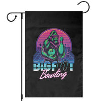 Funny Bigfoot Bowling Vaporwave Gift Garden Flag - Wonder Print Shop