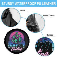 Funny Bigfoot Bowling Vaporwave Gift Spare Tire Cover - Wonder Print Shop