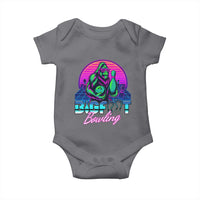 Funny Bigfoot Bowling Vaporwave Gift Baby Onesie - Wonder Print Shop