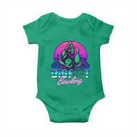 Funny Bigfoot Bowling Vaporwave Gift Baby Onesie - Wonder Print Shop