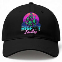 Funny Bigfoot Bowling Vaporwave Gift Baseball Cap