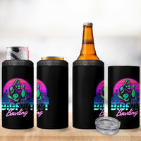Funny Bigfoot Bowling Vaporwave Gift 4 in 1 Can Cooler Tumbler - Wonder Print Shop