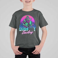 Funny Bigfoot Bowling Vaporwave Gift T Shirt For Kid - Wonder Print Shop