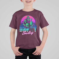 Funny Bigfoot Bowling Vaporwave Gift T Shirt For Kid - Wonder Print Shop