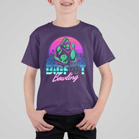 Funny Bigfoot Bowling Vaporwave Gift T Shirt For Kid - Wonder Print Shop