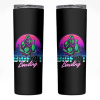 Funny Bigfoot Bowling Vaporwave Gift Skinny Tumbler - Wonder Print Shop