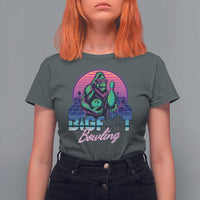 Funny Bigfoot Bowling Vaporwave Gift T Shirt For Women - Wonder Print Shop