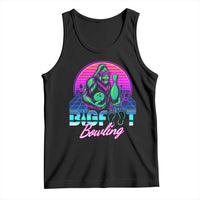 Funny Bigfoot Bowling Vaporwave Gift Tank Top - Wonder Print Shop