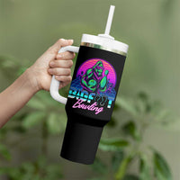 Funny Bigfoot Bowling Vaporwave Gift Tumbler With Handle - Wonder Print Shop