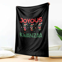 Joyous Kwanzaa Throw Blanket Funny Cats With Kinara And Presents Cultural Pride Gift - Wonder Print Shop