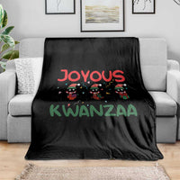 Joyous Kwanzaa Throw Blanket Funny Cats With Kinara And Presents Cultural Pride Gift - Wonder Print Shop