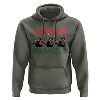 Joyous Kwanzaa Hoodie Funny Cats With Kinara And Presents Cultural Pride Gift - Wonder Print Shop