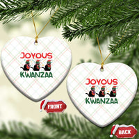 Joyous Kwanzaa Ceramic Ornament Funny Cats With Kinara And Presents Cultural Pride Gift - Wonder Print Shop
