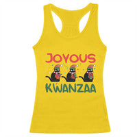 Joyous Kwanzaa Racerback Tank Top Funny Cats With Kinara And Presents Cultural Pride Gift - Wonder Print Shop
