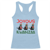 Joyous Kwanzaa Racerback Tank Top Funny Cats With Kinara And Presents Cultural Pride Gift - Wonder Print Shop