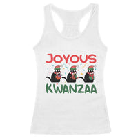 Joyous Kwanzaa Racerback Tank Top Funny Cats With Kinara And Presents Cultural Pride Gift - Wonder Print Shop