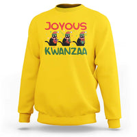 Joyous Kwanzaa Sweatshirt Funny Cats With Kinara And Presents Cultural Pride Gift - Wonder Print Shop