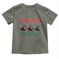 Joyous Kwanzaa Toddler T Shirt Funny Cats With Kinara And Presents Cultural Pride Gift - Wonder Print Shop