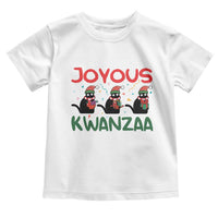 Joyous Kwanzaa Toddler T Shirt Funny Cats With Kinara And Presents Cultural Pride Gift - Wonder Print Shop