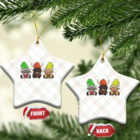 Funny Highland Cow With Kinara And Presents Cultural Pride Gift Ceramic Ornament - Wonder Print Shop