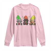 Funny Highland Cow With Kinara And Presents Cultural Pride Gift Long Sleeve Shirt - Wonder Print Shop