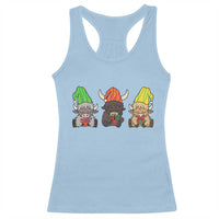 Funny Highland Cow With Kinara And Presents Cultural Pride Gift Racerback Tank Top - Wonder Print Shop