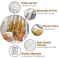 Cute Highland Cow With Kwanzaa Kinara And Presents Throw Blanket African Heritage Gift - Wonder Print Shop