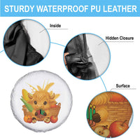 Cute Highland Cow With Kwanzaa Kinara And Presents Spare Tire Cover African Heritage Gift - Wonder Print Shop