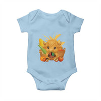 Cute Highland Cow With Kwanzaa Kinara And Presents Baby Onesie African Heritage Gift - Wonder Print Shop