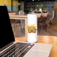 Cute Highland Cow With Kwanzaa Kinara And Presents Skinny Tumbler African Heritage Gift - Wonder Print Shop