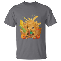 Cute Highland Cow With Kwanzaa Kinara And Presents T Shirt African Heritage Gift - Wonder Print Shop
