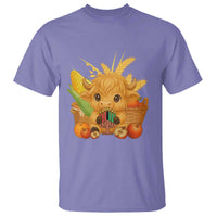 Cute Highland Cow With Kwanzaa Kinara And Presents T Shirt African Heritage Gift - Wonder Print Shop