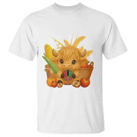 Cute Highland Cow With Kwanzaa Kinara And Presents T Shirt African Heritage Gift - Wonder Print Shop
