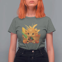 Cute Highland Cow With Kwanzaa Kinara And Presents T Shirt For Women African Heritage Gift - Wonder Print Shop