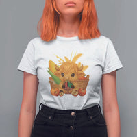 Cute Highland Cow With Kwanzaa Kinara And Presents T Shirt For Women African Heritage Gift - Wonder Print Shop
